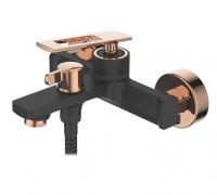 Смеситель ванны черный  розовое золото Accoоna A63127FW