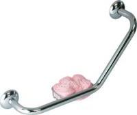 Поручень угловой с мыльницей хром Accoona А133