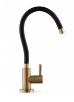 Кран с гибким изливом для питьевой воды БРОНЗА
