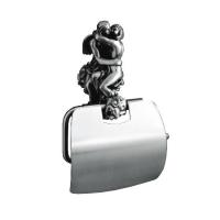 Бумагодержатель с крышкой Romantik серебро АМ0819(Т)