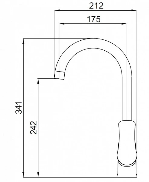 Смеситель кухни с фильтром черный Osgard  85973 
