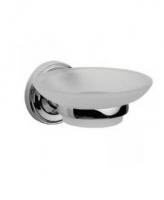 Мыльница стекло на держателе хром Frap F1702