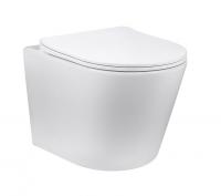Унитаз подвесной белый матовый безободковый сиденье VT1-11MW