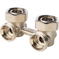 Узел нижнего подключения угловой 2-трубный Stout