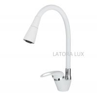 Смеситель кухни белый Graddy 11690LL
