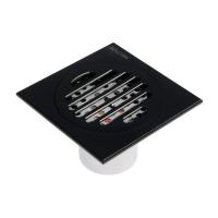 Трап D50 прямой 100*100 решетка черный