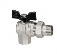 Кран американка BG 300 1/2 вн-нар угловой бабочка