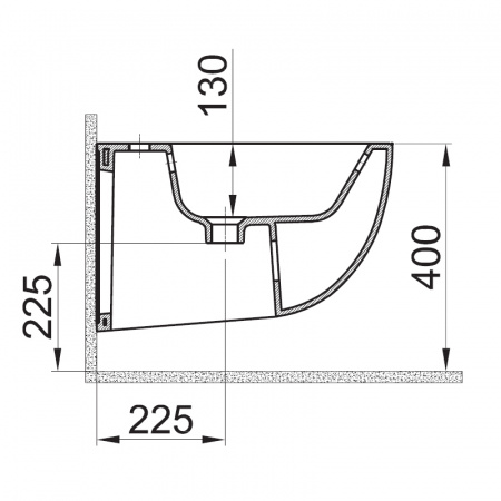 Унитаз подвесной с БИДЕ белый zero без смесителя