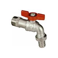 Кран водоразборный Giacomini 1/2 нар со штуцером