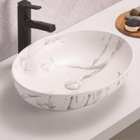 Раковина 520 накладная Comforty мраморная матовая N78166MWY-2