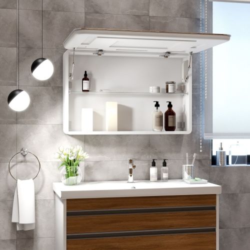 Зеркало шкаф ш900 в530 Tokio  с сенсором и розеткой мвк010