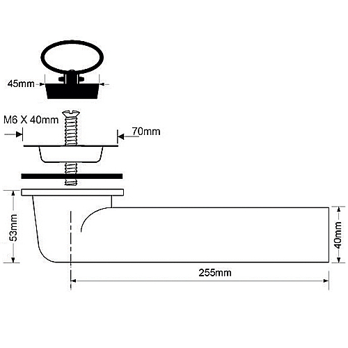 Выпуск для мойки 1 1/2 горизонтальный с пробкой MRSKW2E