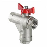 Кран шаровый Valtec 1/2 вн-вн с прямым фильтром 
