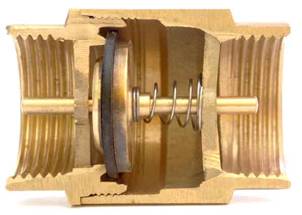 Клапан обратный 1/2 Вн-Вн с латунным сердечником