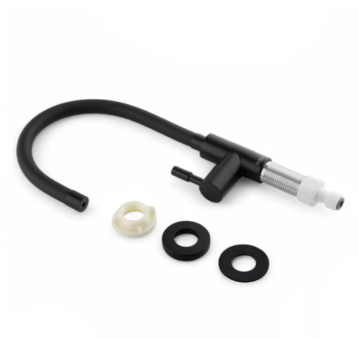 Кран с гибким изливом для питьевой воды ЧЕРНЫЙ