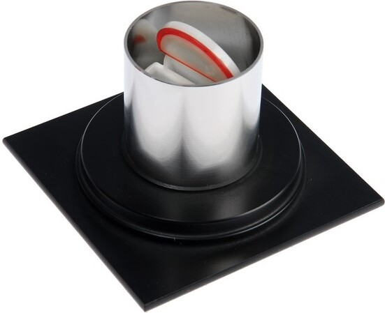 Трап D50 прямой 100*100 решетка черный