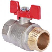 Кран шаровый Rommer 1" вн-нар бабочка