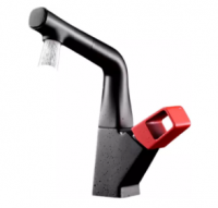 Смеситель кухни черный Lemark  LM6008BR