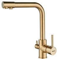Смеситель кухни с фильтром матовое золото Accoona А5179W-4