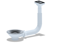 Выпуск для мойки 3,5 с переливом вверх N310