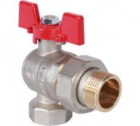 Кран американка Rommer 3/4 вн-нар угловой бабочка