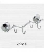 Крючки - 4 на трубке хром Змейка 2582-4