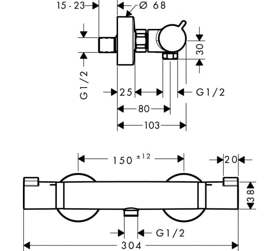 Смеситель душа хром Нansgrohe 13116000