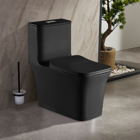 Унитаз монолит черный матовый az1111Mb