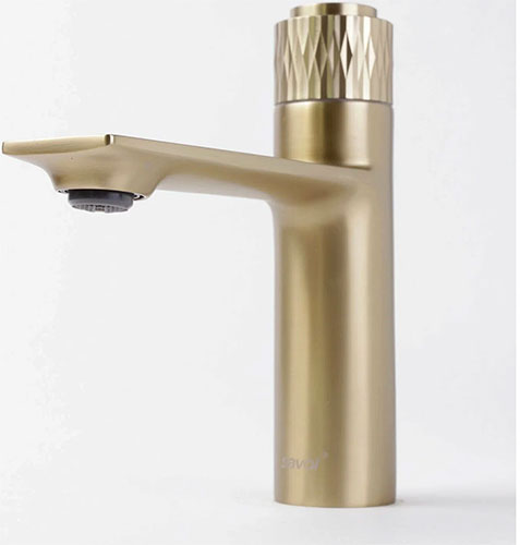 Смеситель раковины матовое золото Savol S 601810LB