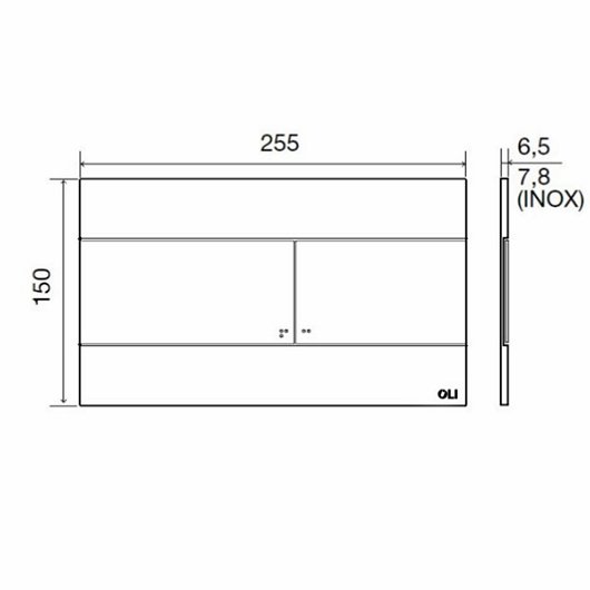 Кнопка смыва Oli Slim золото Португалия
