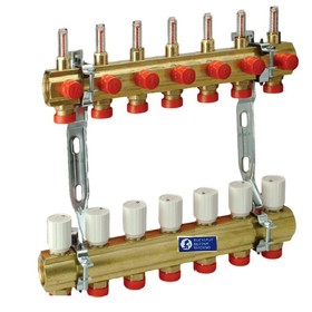 Коллекторная группа Giacomini 7 выходов с расходомерами