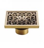 Трап D50 прямой 100*100 бронза с рисунком