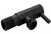 Кран угловой Tim 1/2*1/2 черный