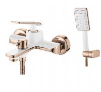 Смеситель ванны белый розовое золото Accoоna  A63123GR