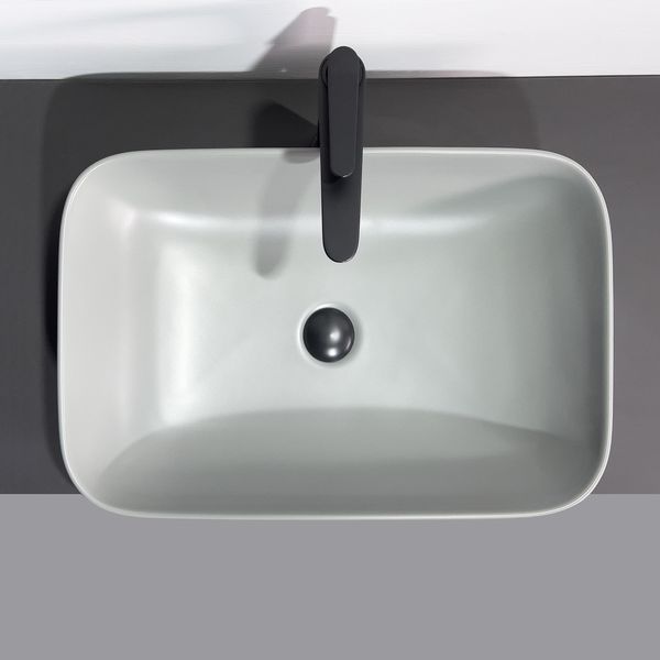 Раковина 600 серая матовая накладная 78575MH-60