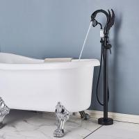 Смеситель ванны черный Лебедь