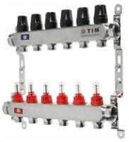 Коллекторная группа Tim 6 выходов с расходомерами