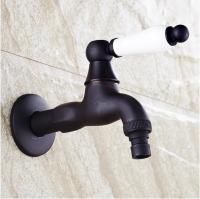 Кран водоразборный 1/2 черный с керамической ручкой