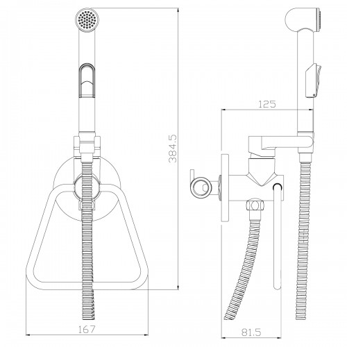 Смеситель скрытого монтажа хром Rossinka X25-55 