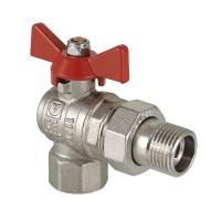 Кран американка Valtec 1/2 вн-нар угловой бабочка