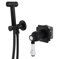 Смеситель скрытого монтажа  черный Elghansa 34С0686