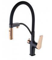 Смеситель кухни с фильтром черный Lemark  LM93761BLR