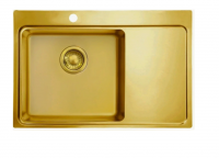 Мойка 780 профессиональная 3мм золото чаша слева