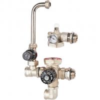 Насосно-смесительный узел Stout c термоклапаном и байпасом