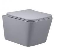 Унитаз подвесной серый матовый безободковый  VT1 12MG