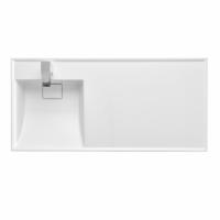 Раковина -столешница Лондри 105 см белая над стиральной машиной слив слева