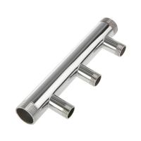 Коллектор 1" на 3 выхода 1/2" нар нержавеющая сталь