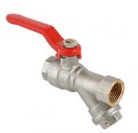Кран шаровый Valtec c фильтром 1/2 вн-вн ручка