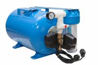 Система АвтоБак 100 литров горизонтальный с реле давления и реле сухого хода