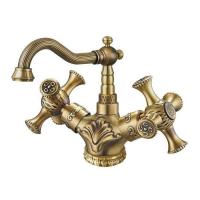 Смеситель раковины бронза Zorg  A7009U BR